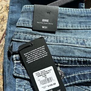 True Religion Jennie Mid Rise Super Skinny Jeans